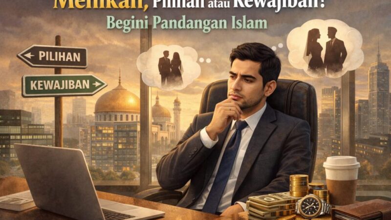 Foto Ilustrasi Tulisan Menikah Pilihan atau Kewajiban